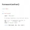 1 — Framework.berliner()
